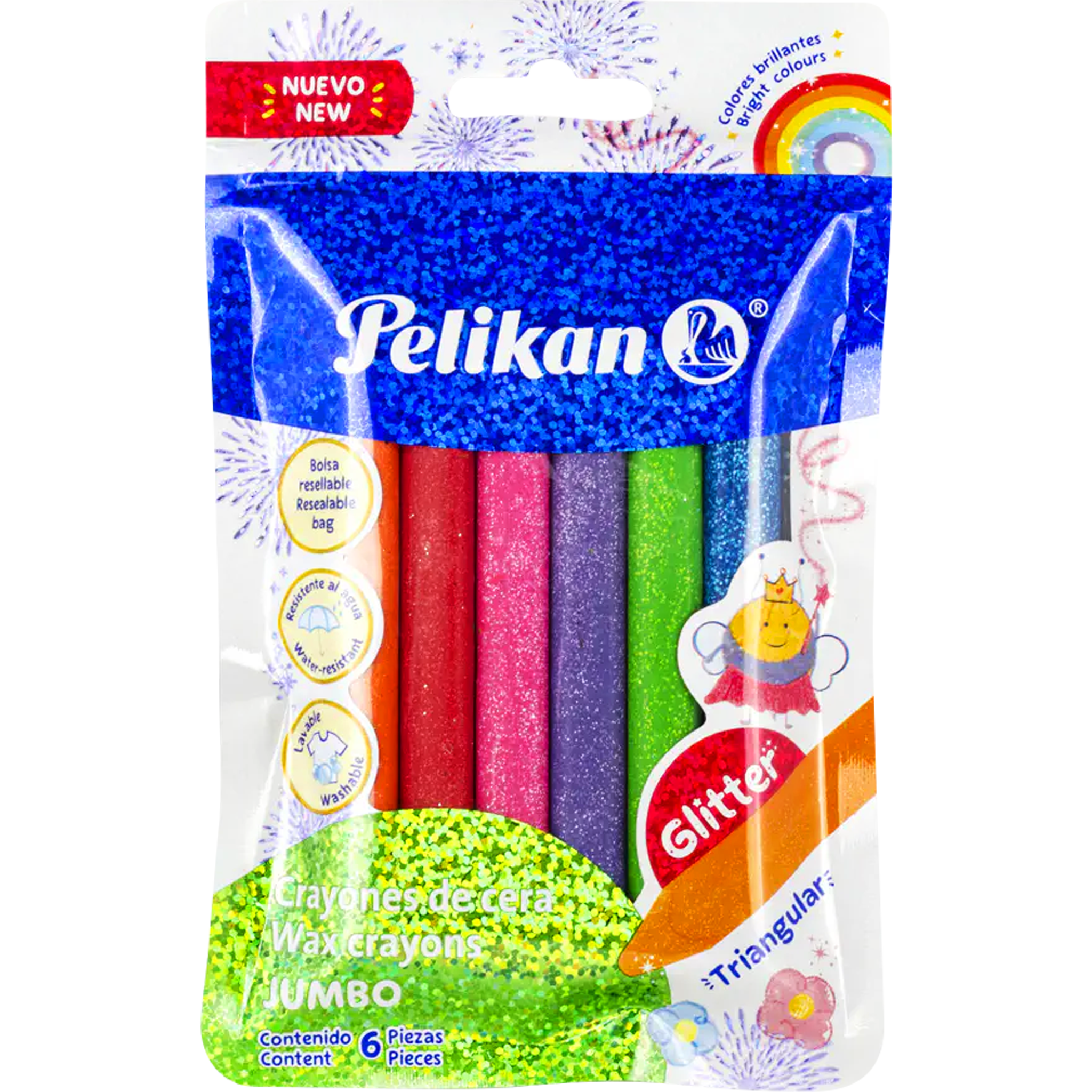 🖍 Crayones Jumbo Glitter