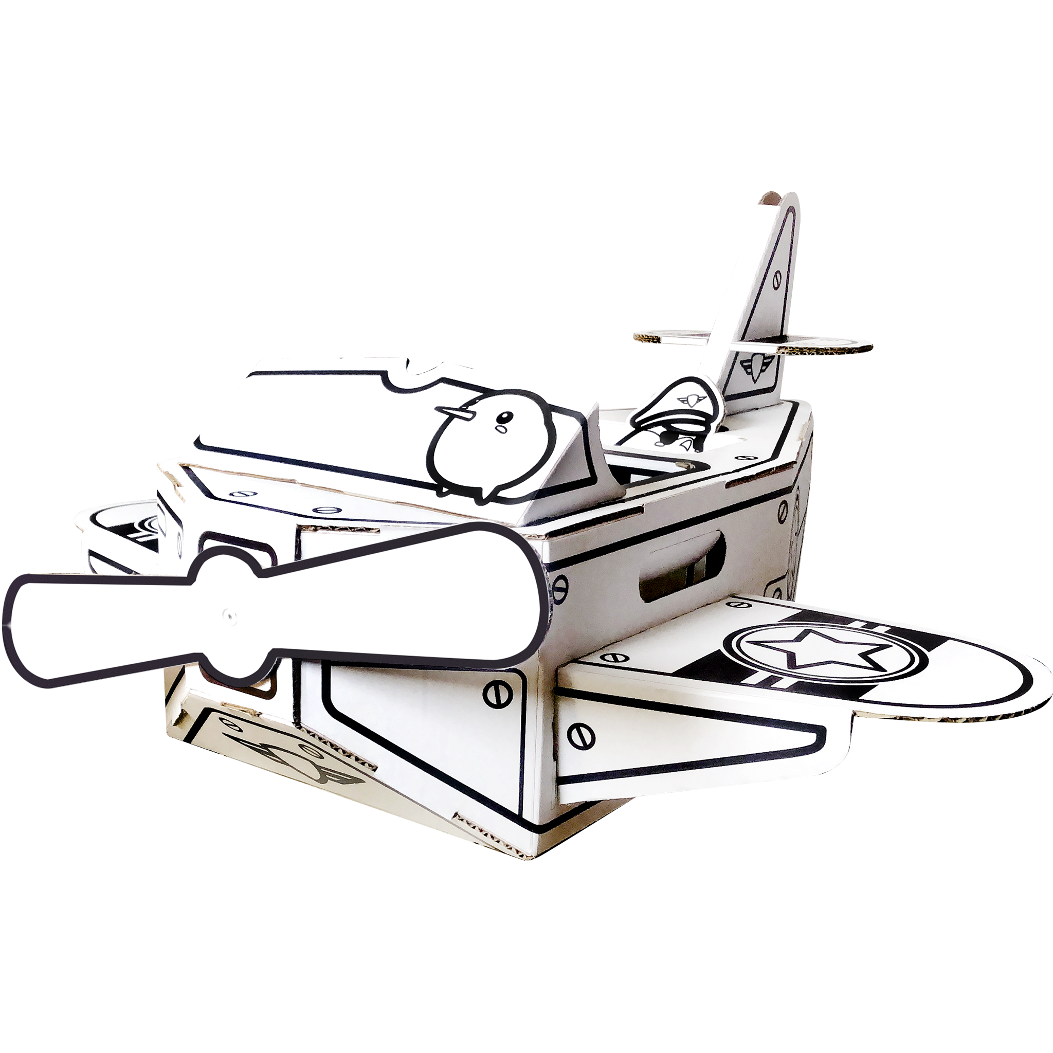 Aeroplano - Piedra, Papel o Tijeras - Avión de cartón