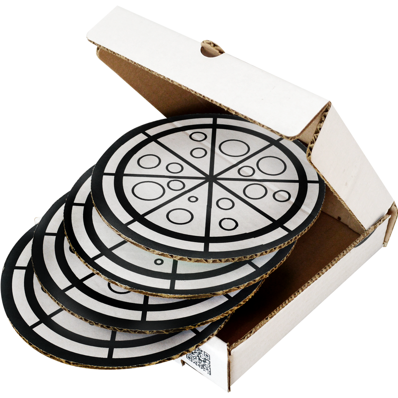 Gastromóvil - Piedra, Papel o Tijeras - Caja de Pizza de Cartón